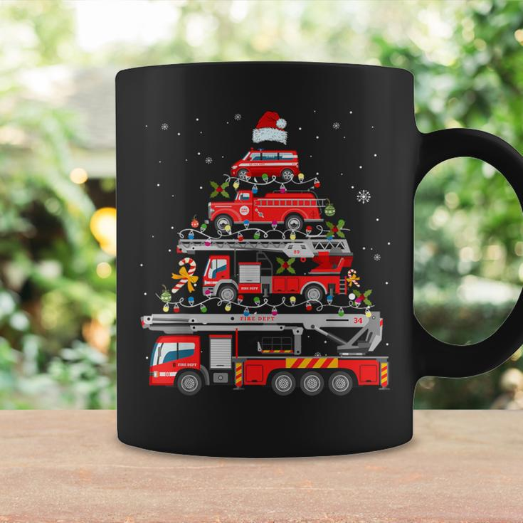 Firefighter Fire Truck Christmas Tree Lights Santa Fireman Coffee Mug Gifts ideas