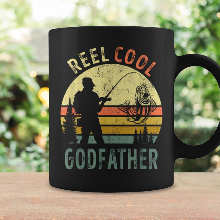 Fishing Dad Vintage Reel Cool Godfather Fathers Day Gift Coffee Mug Gifts ideas