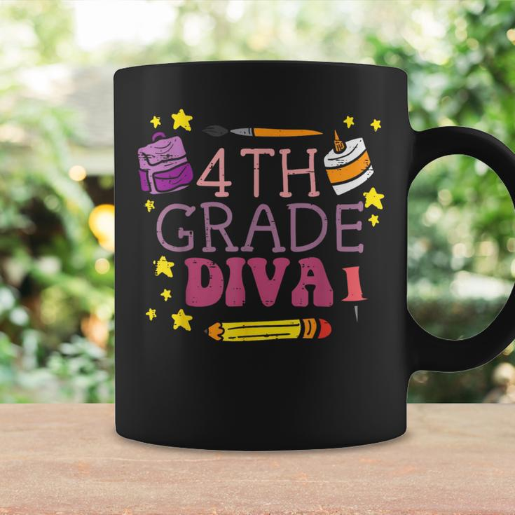 Fourth 4Th Grade Diva Cute First Day Of School Girls Kids Coffee Mug Gifts ideas