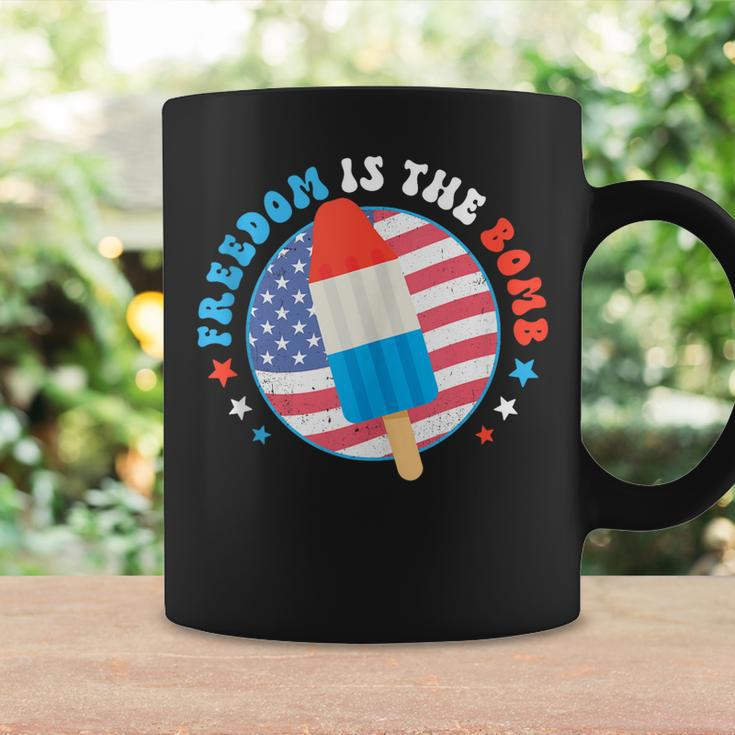 Freedom Is The Bomb Usa Flag Popsicle 4Th Of July Patriotic Coffee Mug Gifts ideas