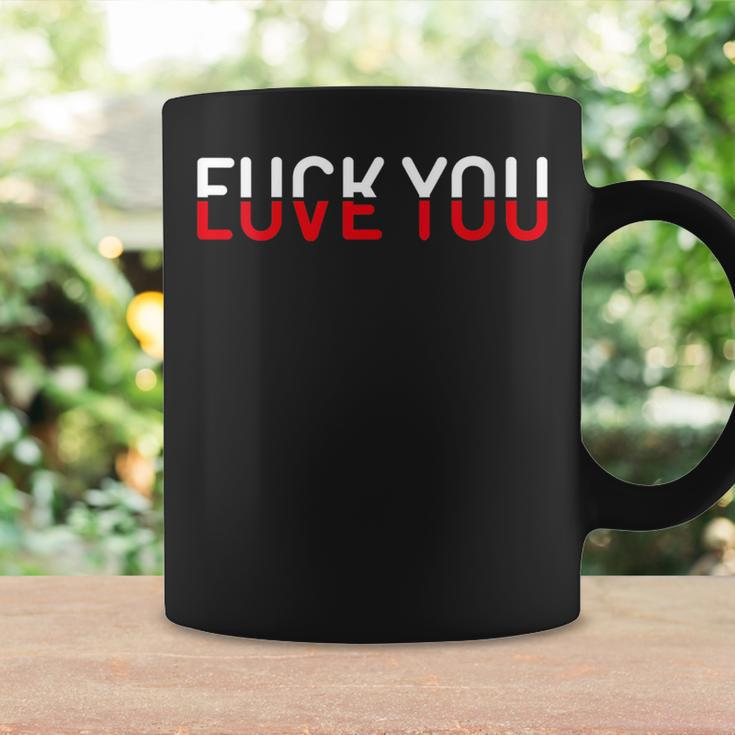 Fuck You Love You Red And White Text Quote Coffee Mug Gifts ideas
