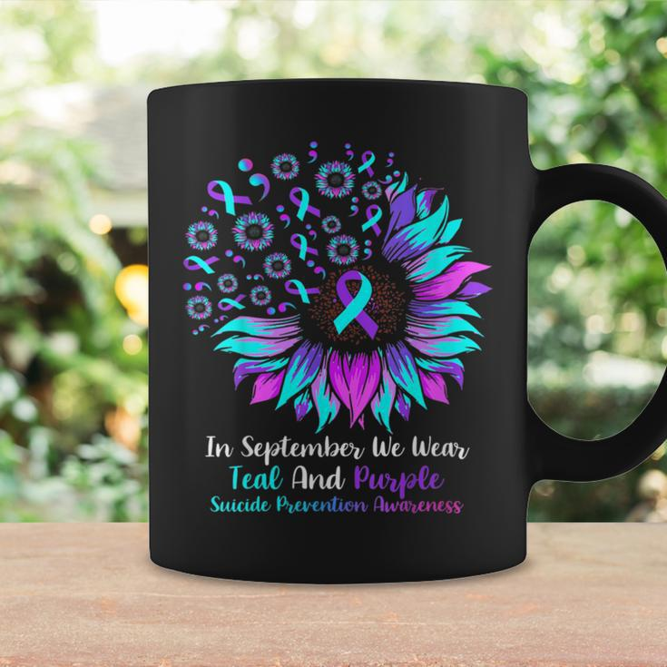 Fun In September We Wear Teal And Purple Suicide Preventions Coffee Mug Gifts ideas