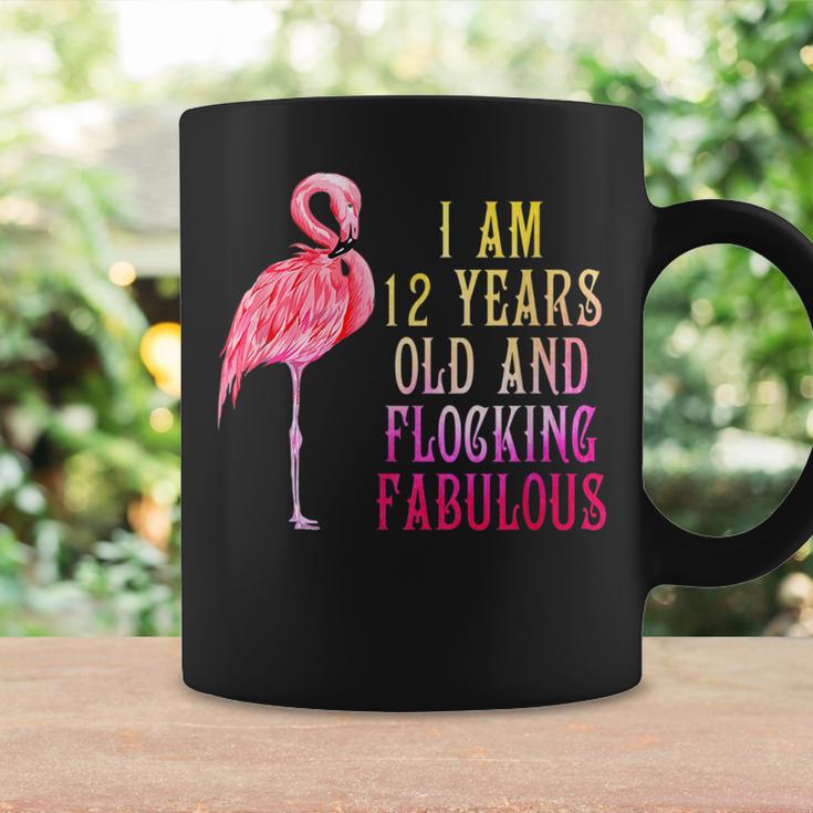 Funny 12Nd Birthday Pink Watercolor Flamingo 12 Year T Coffee Mug | Mazezy