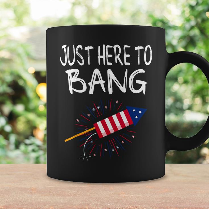 Funny 4Th Of July Fireworks Just Here To Bang American Flag 1 Coffee Mug Gifts ideas