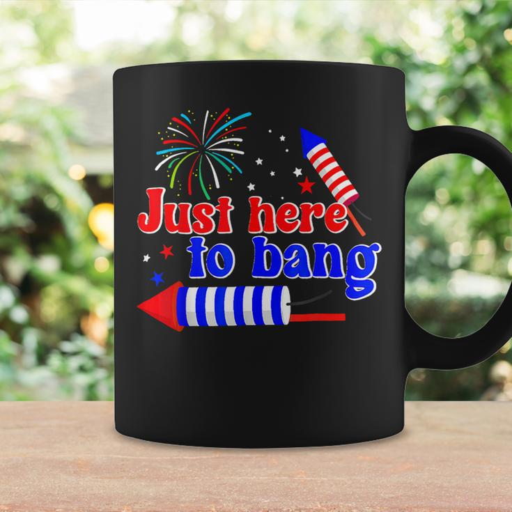 Funny 4Th Of July Fireworks Just Here To Bang American Flag Coffee Mug Gifts ideas