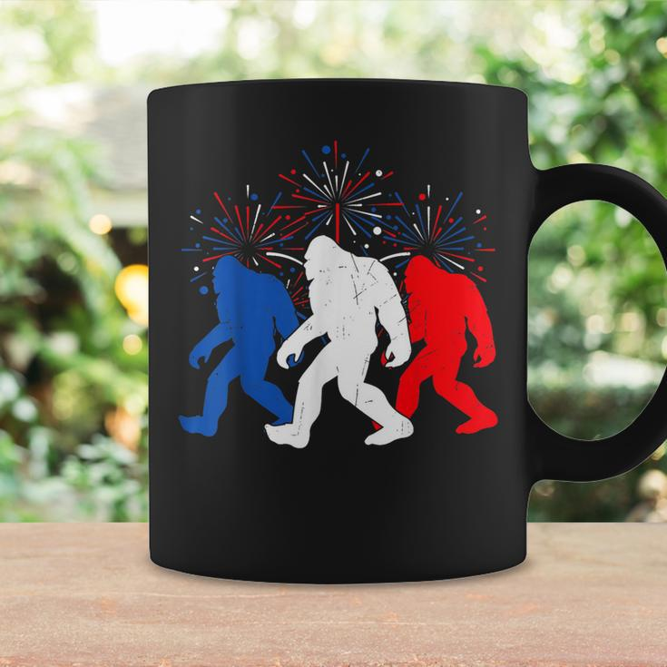 Funny 4Th Of July Red White Blue Bigfoot Fireworks Usa Flag Coffee Mug Gifts ideas