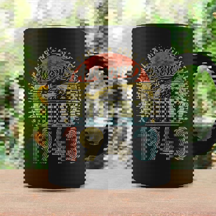 Funny 80 Year Old July 1943 Vintage Retro 80Th Birthday Gift 80Th Birthday Funny Gifts Coffee Mug Gifts ideas