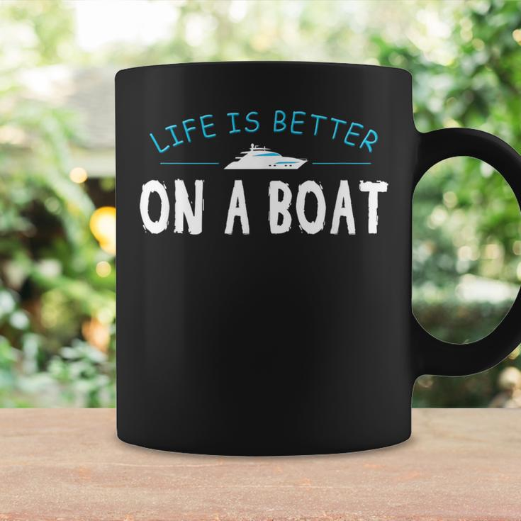 Funny Boating Boat Gift Life Better On Boat Captain Coffee Mug Gifts ideas