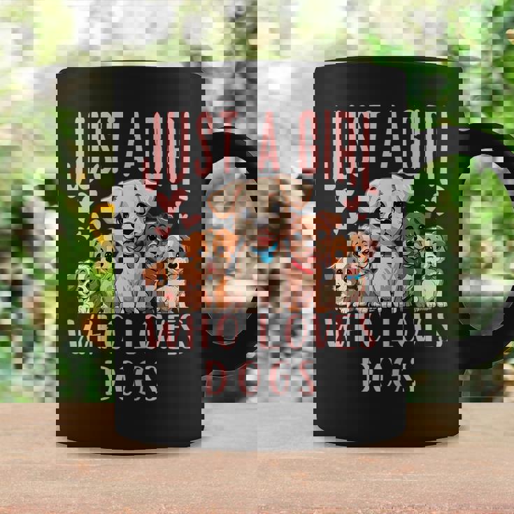 Cute Dog Puppy Lover Just A Girl Who Loves Dogs Coffee Mug Gifts ideas