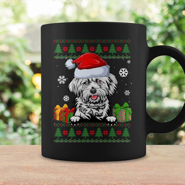 Dog Lovers Lhasa Apso Santa Hat Ugly Christmas Sweater Coffee Mug Gifts ideas