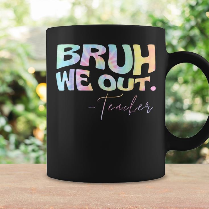 Funny End Of School Year Teacher Summer Bruh We Out Tie Dye Coffee Mug Gifts ideas
