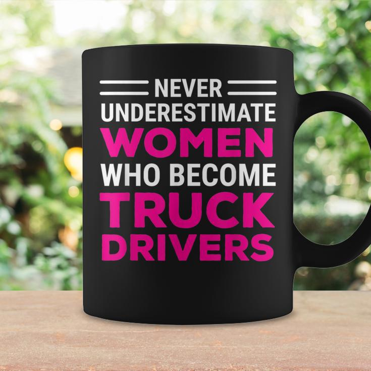 Funny Female Truck Driver Never Underestimate Women Coffee Mug Gifts ideas