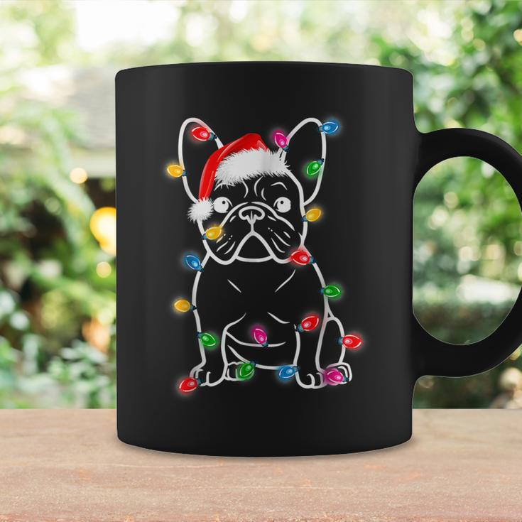 French Bulldog Dog Tree Christmas Lights Xmas Pajama Coffee Mug Gifts ideas