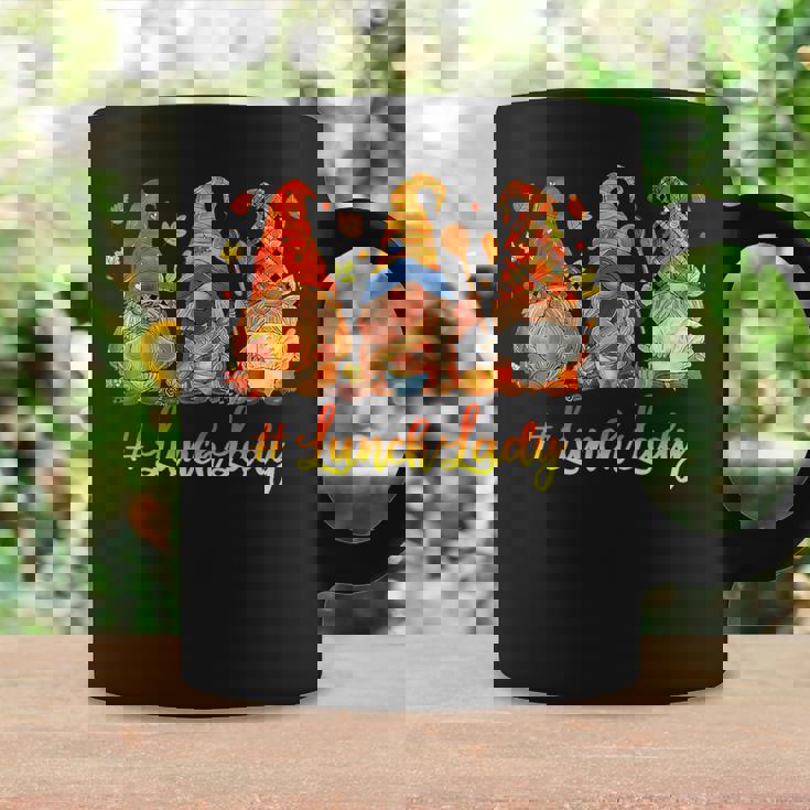 Gnomies Lunch Lady Autumn Fall Leaves Thanksgiving Coffee Mug Gifts ideas