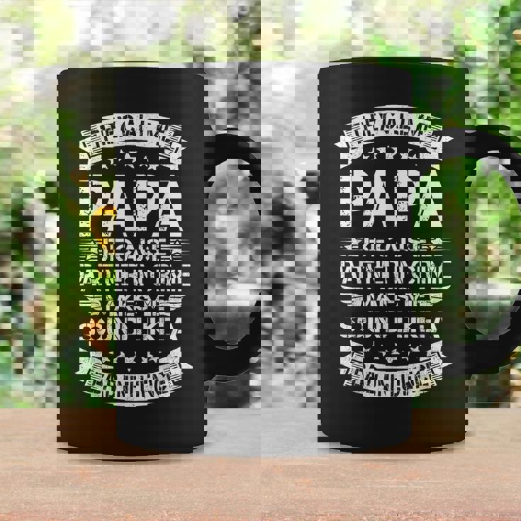 Funny Grandpa Papa Partner In Crime Dad Fathers Day Coffee Mug Gifts ideas