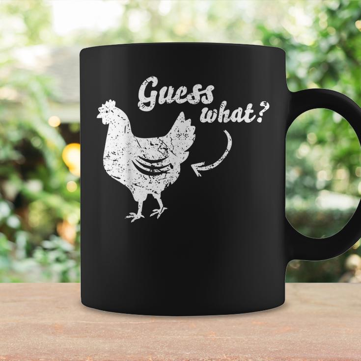 Funny Guess What Chicken Butt White Design Coffee Mug Gifts ideas