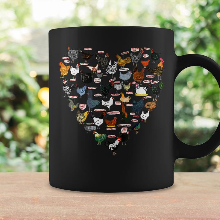 Funny Heart Design List Of Chicken Breeds Farming Farmer Coffee Mug Gifts ideas