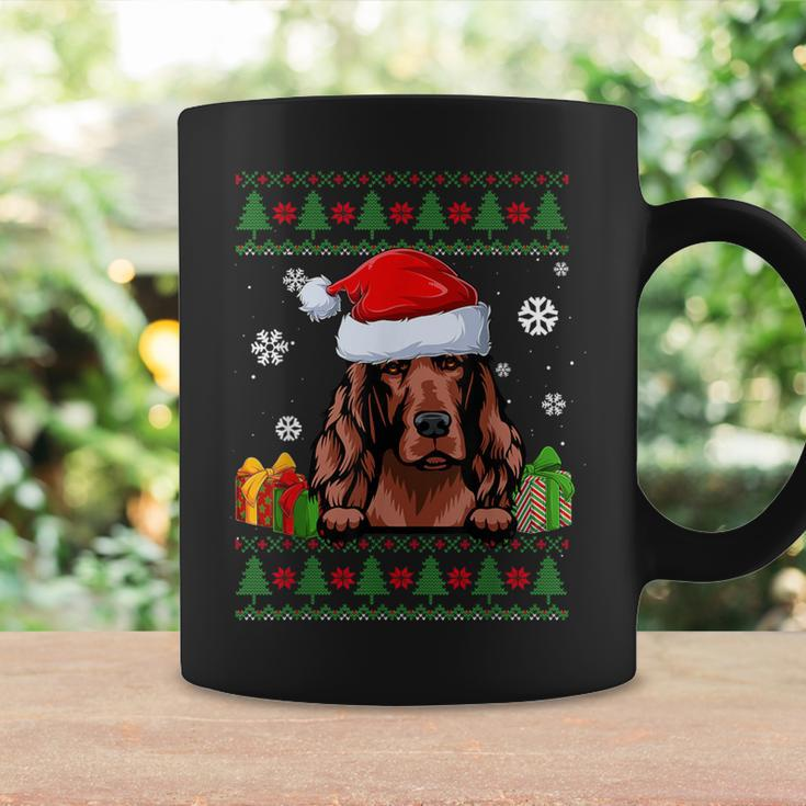 Irish Setter Dog Santa Hat Ugly Christmas Sweater Coffee Mug Gifts ideas