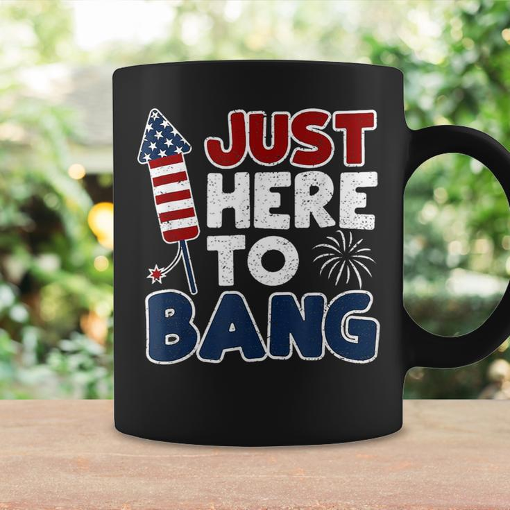 Funny Just Here To Bang 4Th Of July Usa American Flag Men Coffee Mug Gifts ideas
