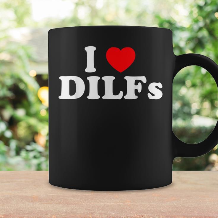I Love Dilfs I Heart Dilfs Red Heart Cool Coffee Mug Gifts ideas