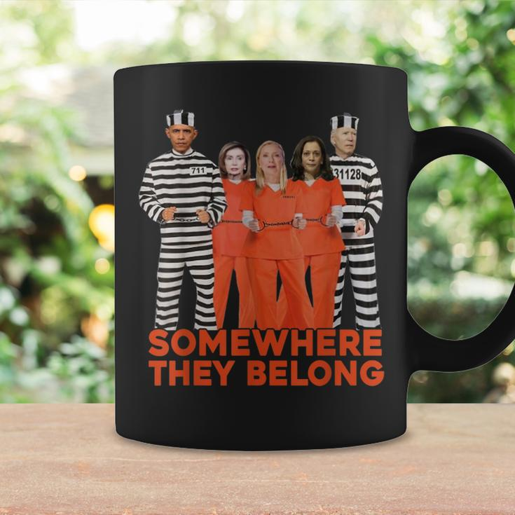 Somewhere They Belong Obama Biden Harris In Prison Coffee Mug Gifts ideas