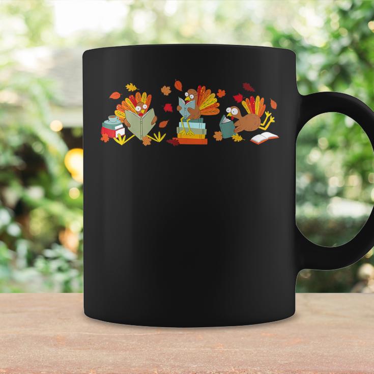 Turkey Reading Book Librarian Bookworm Thanksgiving Coffee Mug Gifts ideas