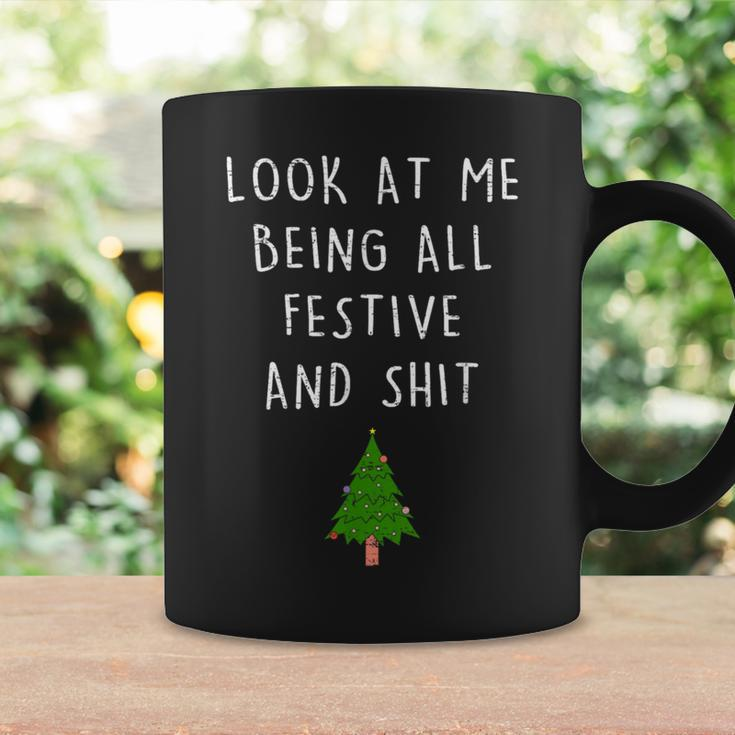 Vintage Xmas Look At Me Being All Festive And Shits Coffee Mug Gifts ideas