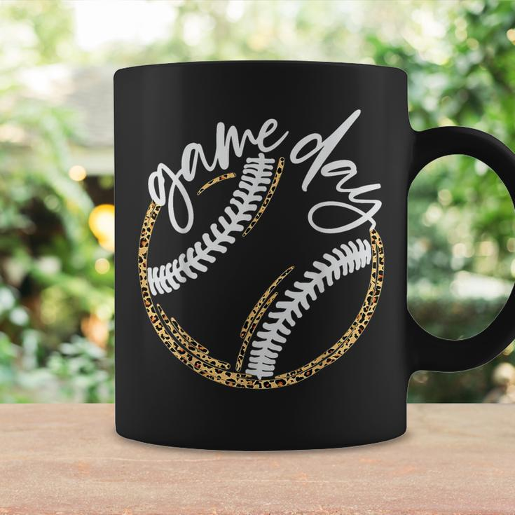 Game Day Baseball Baseball Life Softball Life Mom Leopard Coffee Mug Gifts ideas