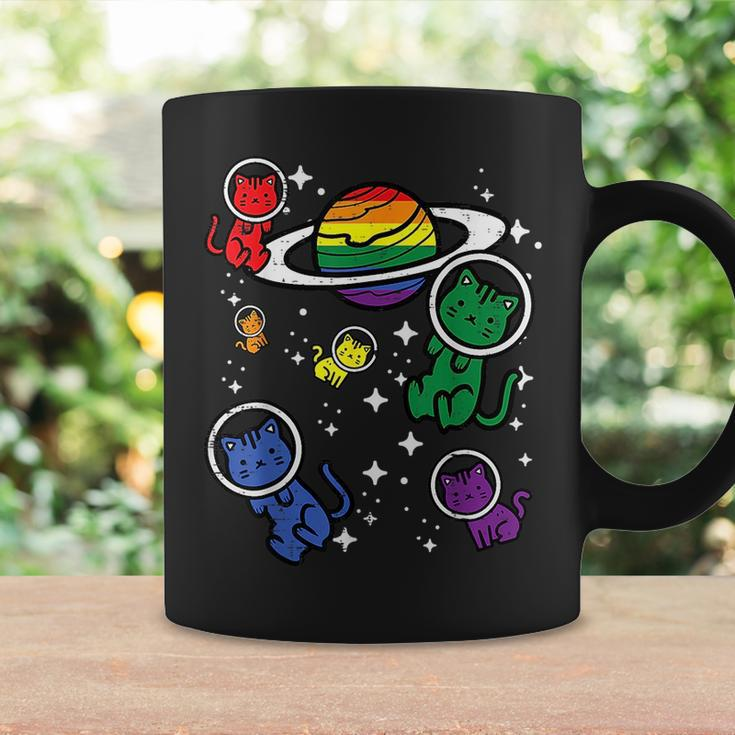 Gay Cats In Space Rainbow Pride Month Lgbtq Ally Women Girls Coffee Mug Gifts ideas