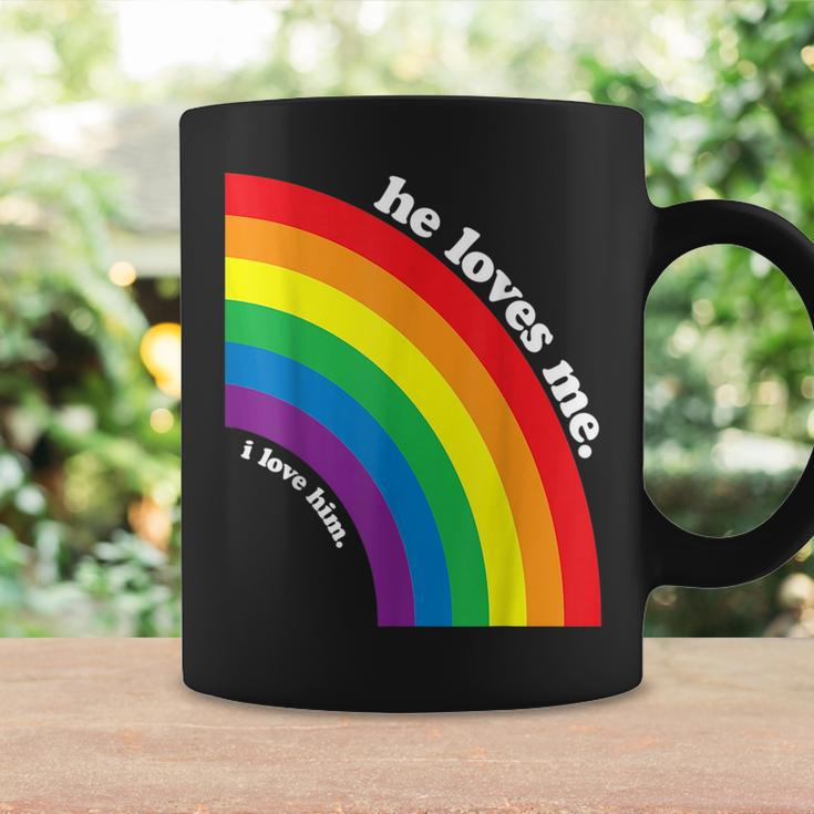 Gay Couple He Loves Me I Love Him For Gay Boyfriend Husband Coffee Mug Gifts ideas
