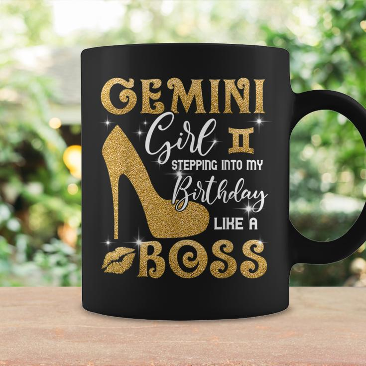 Gemini Girl Stepping Into My Birthday Like A Boss Heel Coffee Mug Gifts ideas