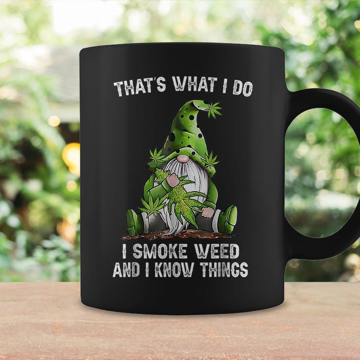 Gnome Thats What I Do I Smoke Weed And I Know Things 2023 Coffee Mug Gifts ideas