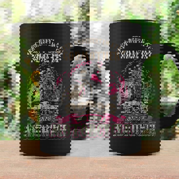 Godmother Biker Chick Never Underestimate Motorcycle Coffee Mug Gifts ideas
