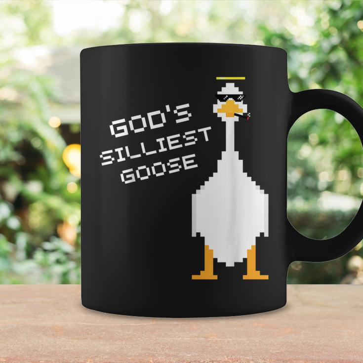 Gods Silliest Goose Pixelated Coffee Mug Gifts ideas