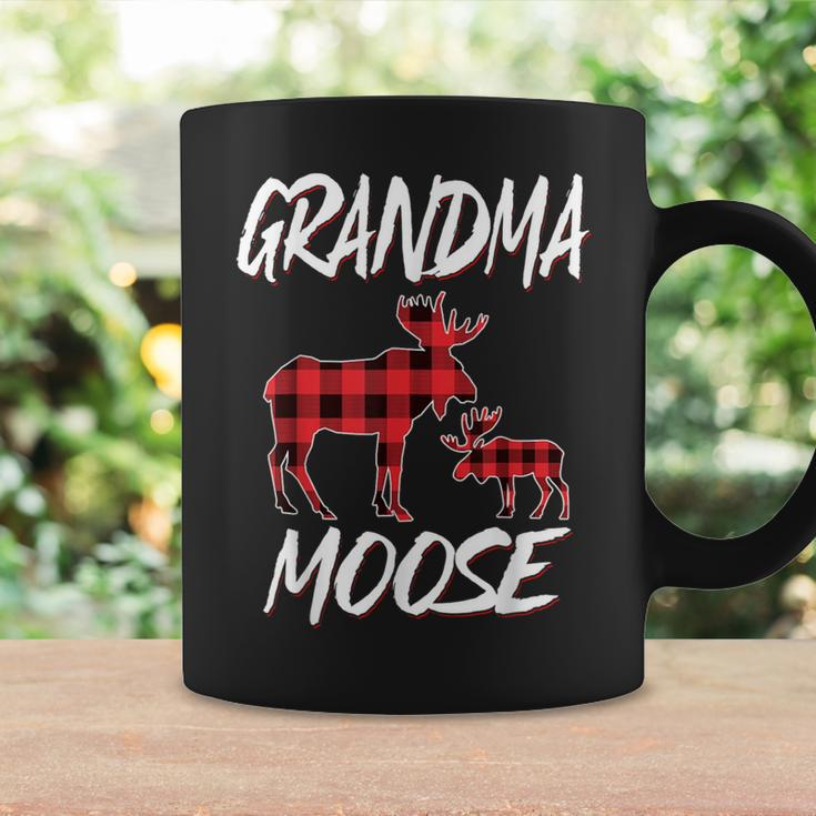 Grandma Moose Red Plaid Buffalo Matching Family Pajama Coffee Mug Gifts ideas