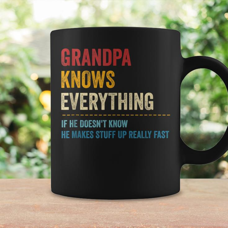 Grandpa Know Everything - Grandpa Dad Fathers Day Coffee Mug Gifts ideas