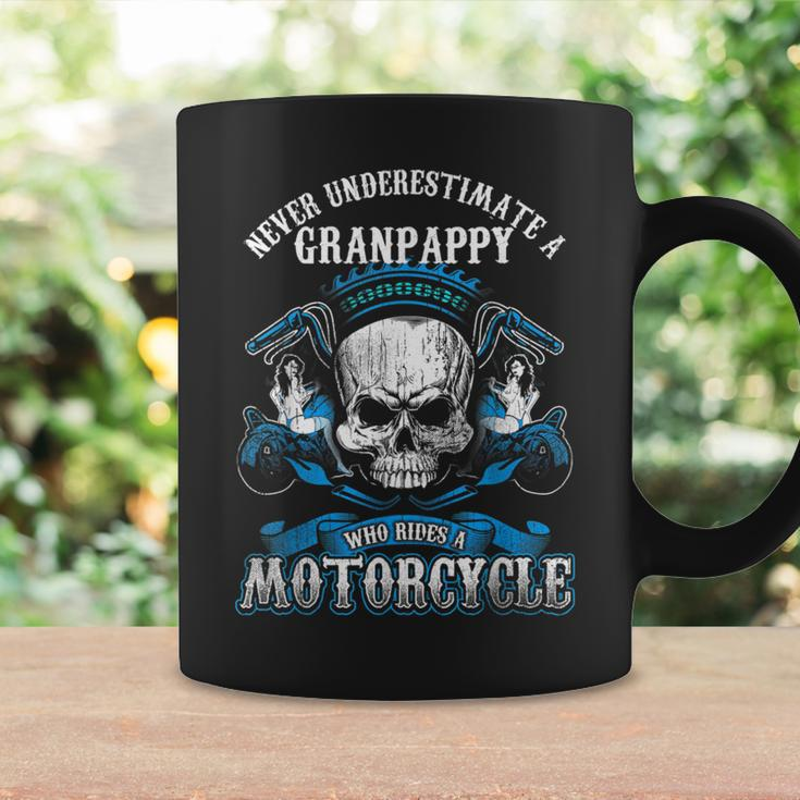 Grandpappy Biker Never Underestimate Motorcycle Skull Coffee Mug Gifts ideas