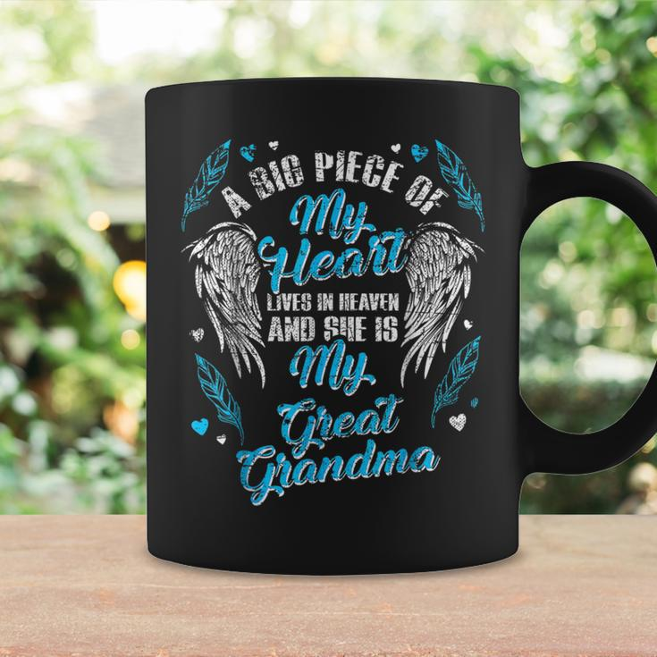 My Great Grandma Lives In Heaven Memorial Blue Angel Coffee Mug Gifts ideas