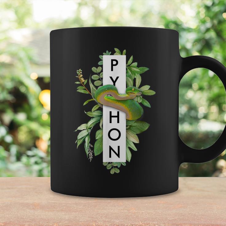 Green Tree Python Tropical Plant Print Coffee Mug Gifts ideas