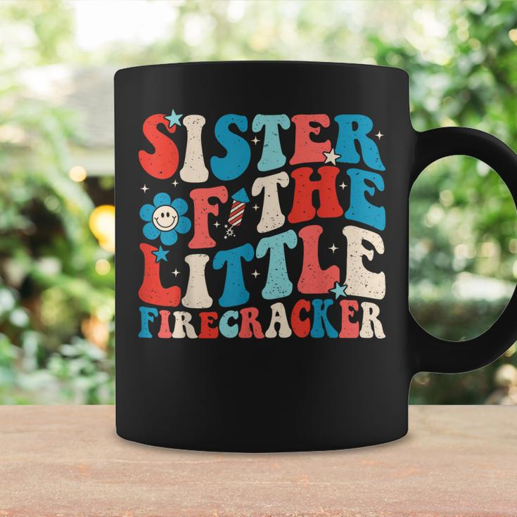 Groovy 4Th Of July Birthday Sister Of The Little Firecracker Coffee Mug Gifts ideas