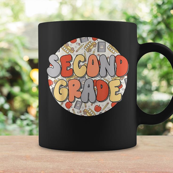 Groovy Second Grade Vibes Retro Teachers Kids Back To School Coffee Mug Gifts ideas