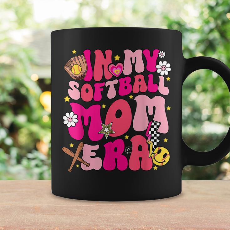 Groovy In My Softball Mom Era Mom Life Game Day Vibes Mama Coffee Mug Gifts ideas