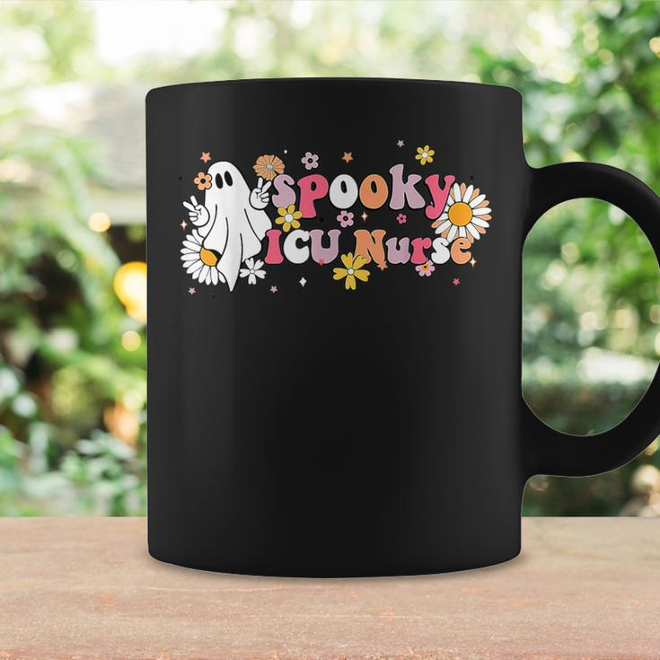 Groovy Spooky Icu Nurse Cute Ghost Halloween Nursing Coffee Mug Gifts ideas