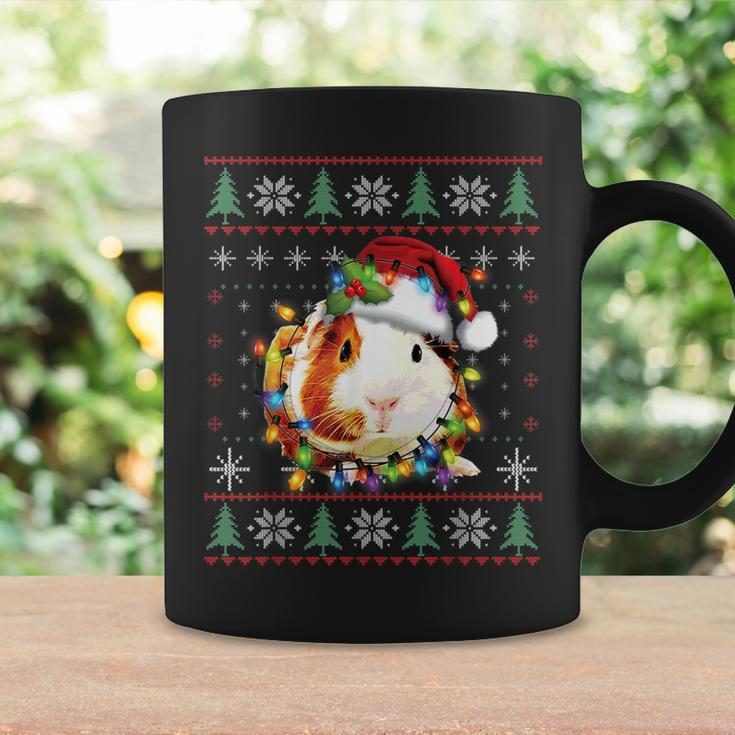 Guinea Pig Christmas Fairy Lights Santa Ugly Sweater Pajamas Coffee Mug Gifts ideas