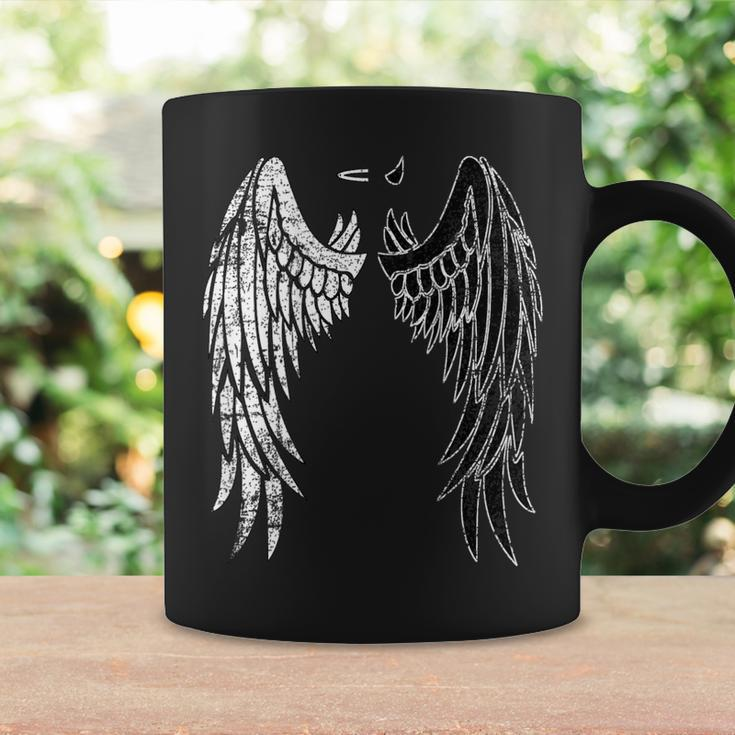 Half Angel Half Devil Back Of Distressed Wing Coffee Mug Gifts ideas