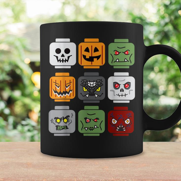 Halloween Building Brick Head Pumpkin Ghost Zombie Friends Coffee Mug Gifts ideas
