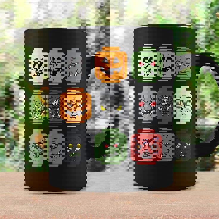 Halloween Building Brick Head Pumpkin Ghost Zombie Friends Coffee Mug Gifts ideas