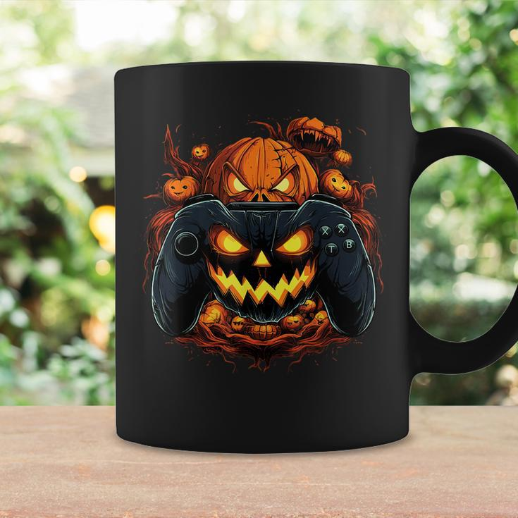 Halloween Gaming Jack O Lantern Pumpkin Face Controller Coffee Mug Gifts ideas