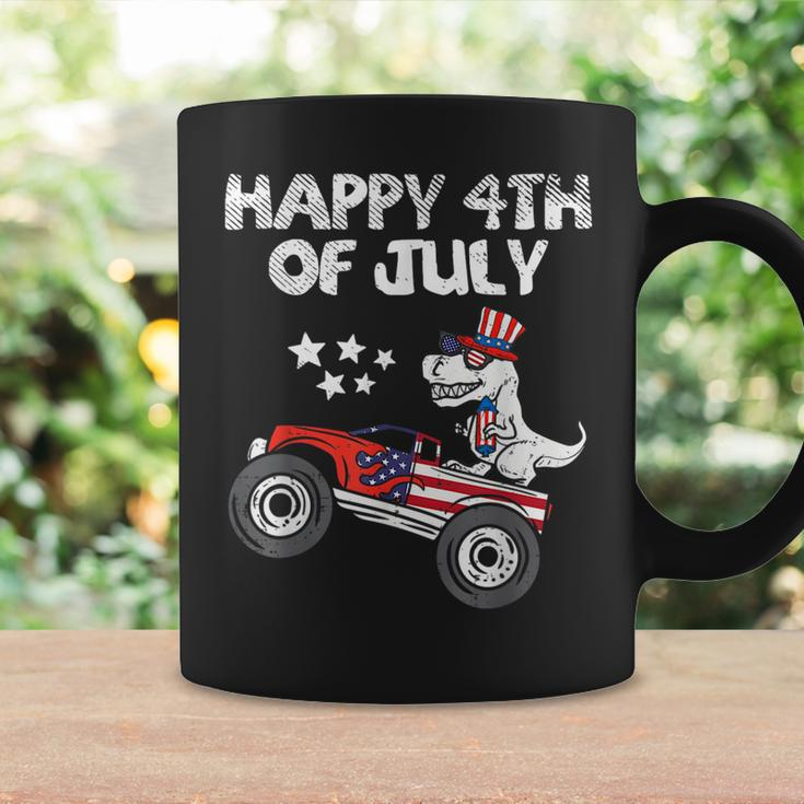 Happy 4Th Of July Dinosaur Monster Truck Toddler Boys Kids Coffee Mug Gifts ideas