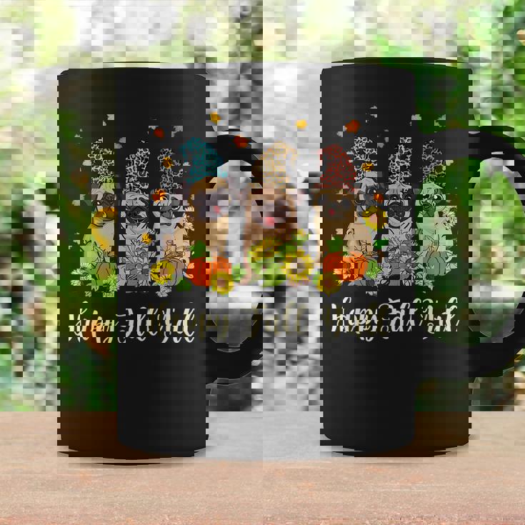 Happy Fall Yall Pug Leopard Pumpkin Halloween Halloween Coffee Mug Gifts ideas